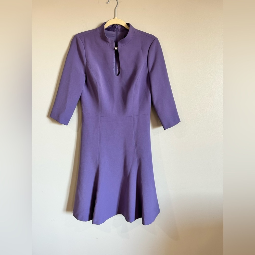 White House Black Market Purple Midi Dress